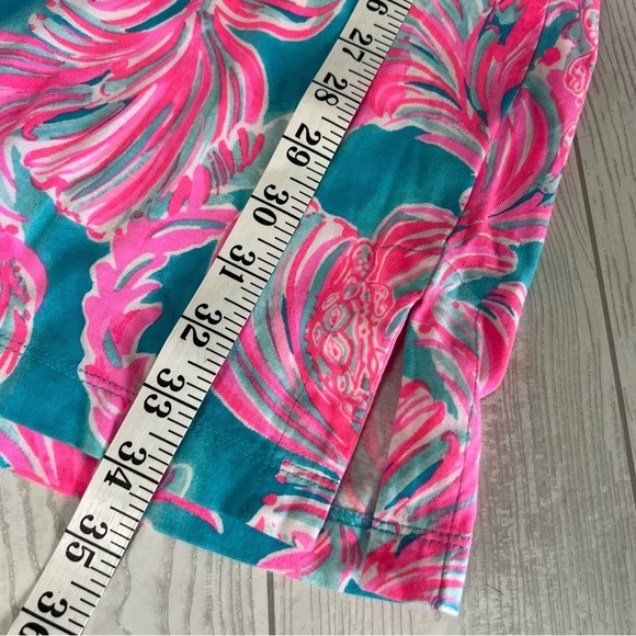Lilly Pulitzer Charley Dress 3/4 Sleeve Casual Cotton Vibrant Pink Blue - Picture 4 of 7